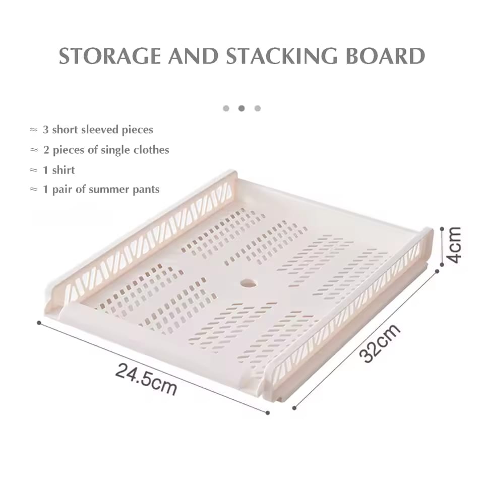 Stackable Plastic Storage Basket – Multipurpose Organizer (each)