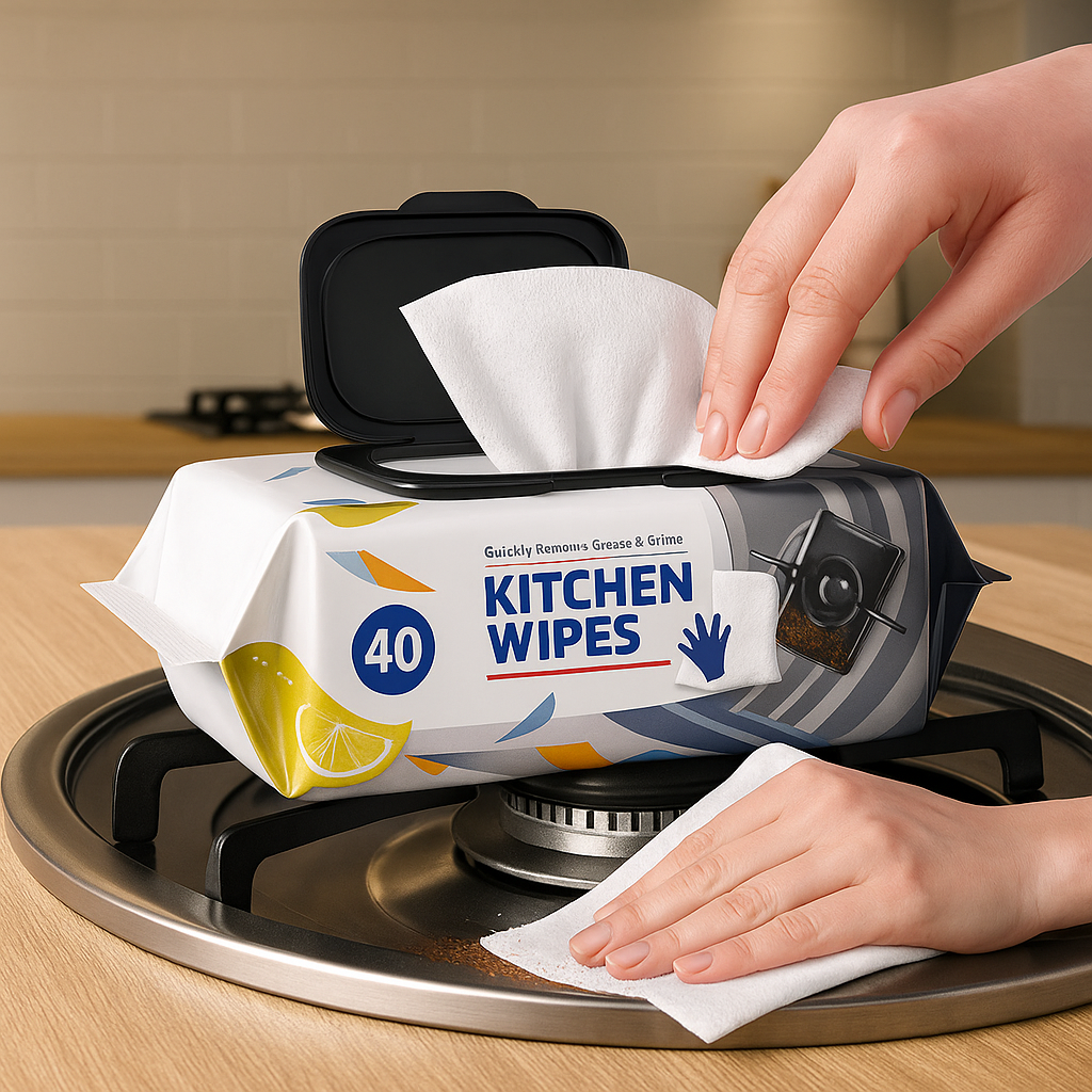 Kitchen Cleaning Wipes – Grease & Stain Remover for Quick Cleaning