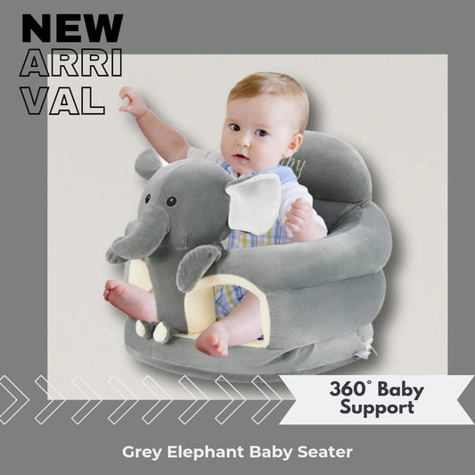 Premium Grey Elephant 360° Baby Support Sofa Seat