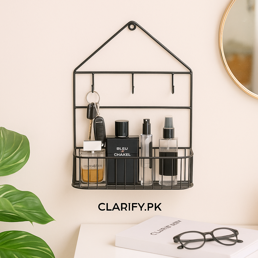 Creative Wall-Mounted Shelf Hook – Space-Saving Organizer