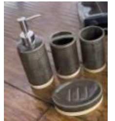 4Pcs Luxury Grey Bath Set – Modern Bathroom Accessories