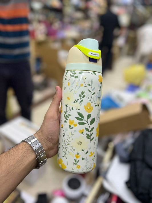 Premium Pastel Floral Owala-Style Bottle – 32oz (950ml)