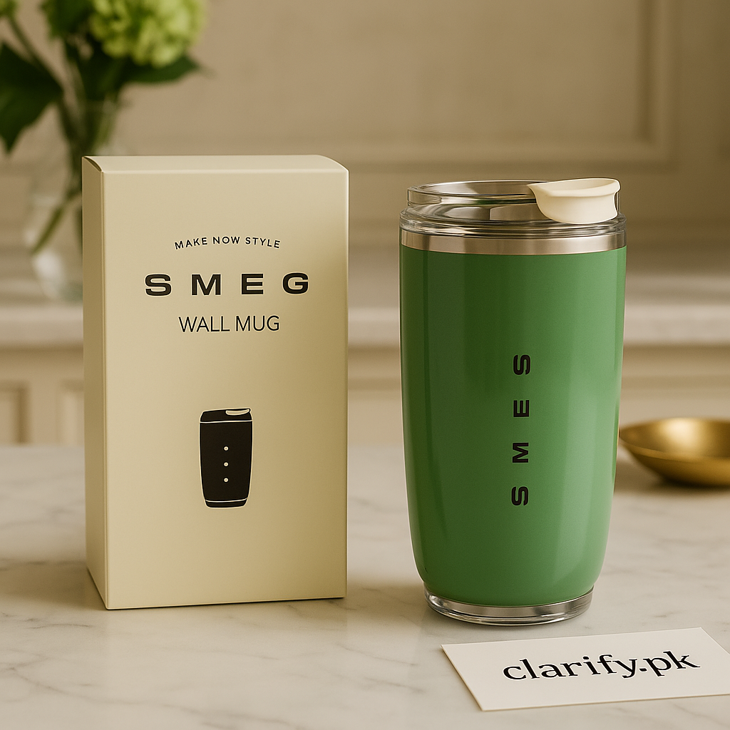 Green SMEG Insulated Mug – Luxury Travel Cup