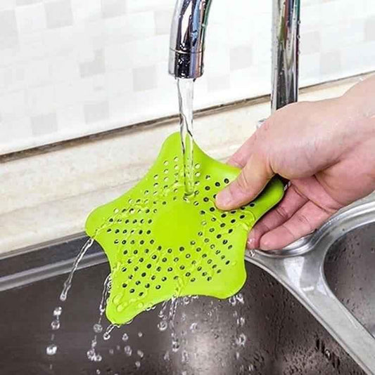 Star Design Drain Cover, Silicone Filter for Bathroom & Kitchen, Plug Stopper and Strainer