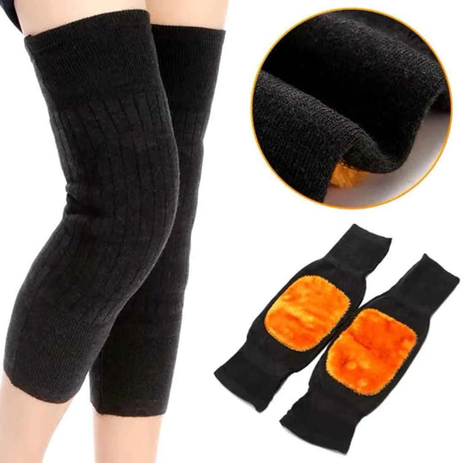 Soft Warm Wool Knee Pads, Cashmere Wool Knee Brace Pads, Elastic Knees Sleeves Support Sleeves. With out belt.