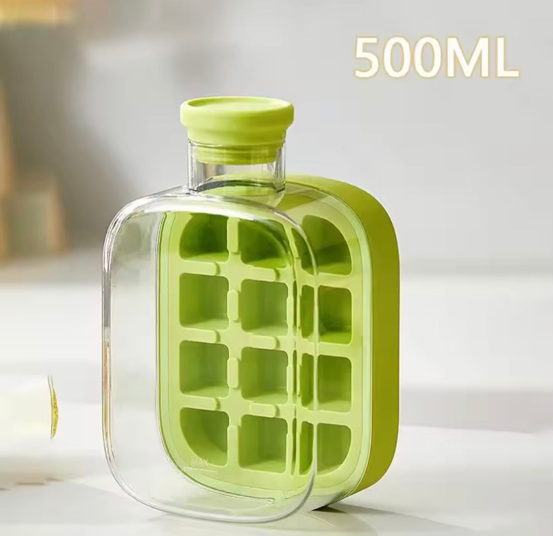Silicone Ice Cube Tray with Straw - Leakproof