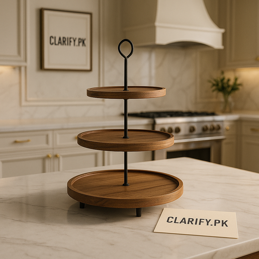 Wooden Cake Stand Shelf – Rustic Display for Cakes & Desserts