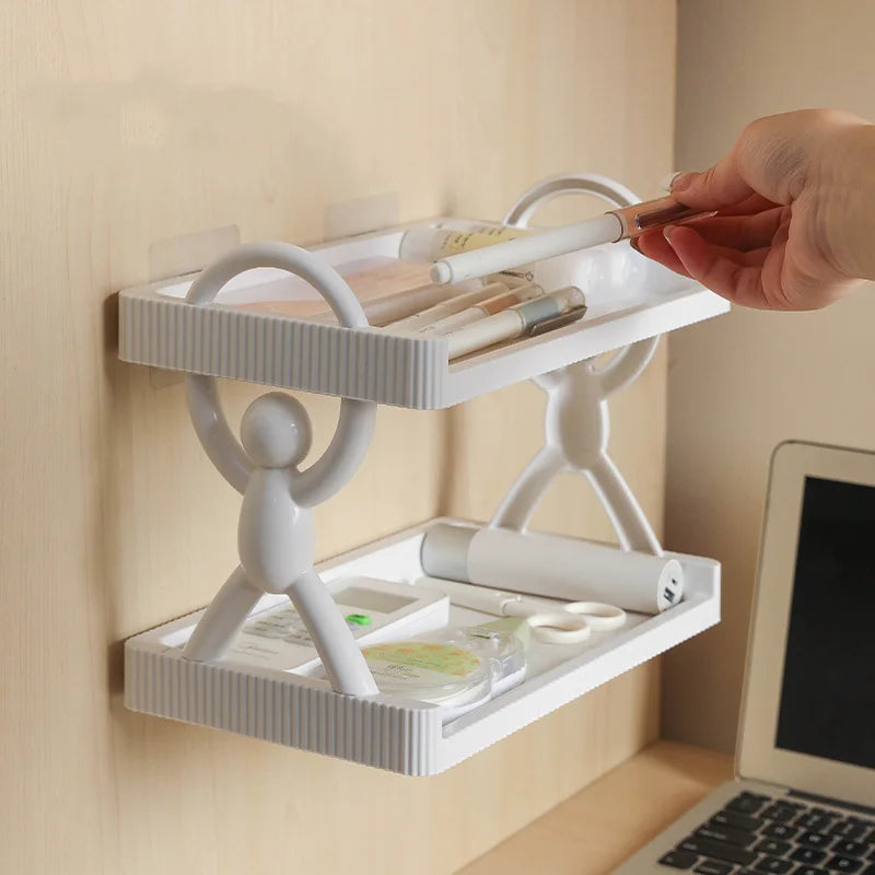 Cosmetic Storage Organizer 2/3 Tier Multipurpose Storage Rack Bathroom Shower Shelves Kitchen Spice Organizer Storage Holder