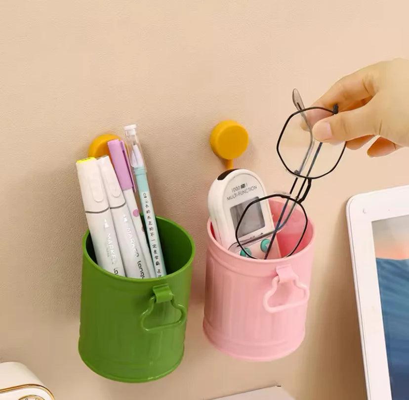 Portable Retro Pen Holder - Vintage Desk Organizer for Home and Office