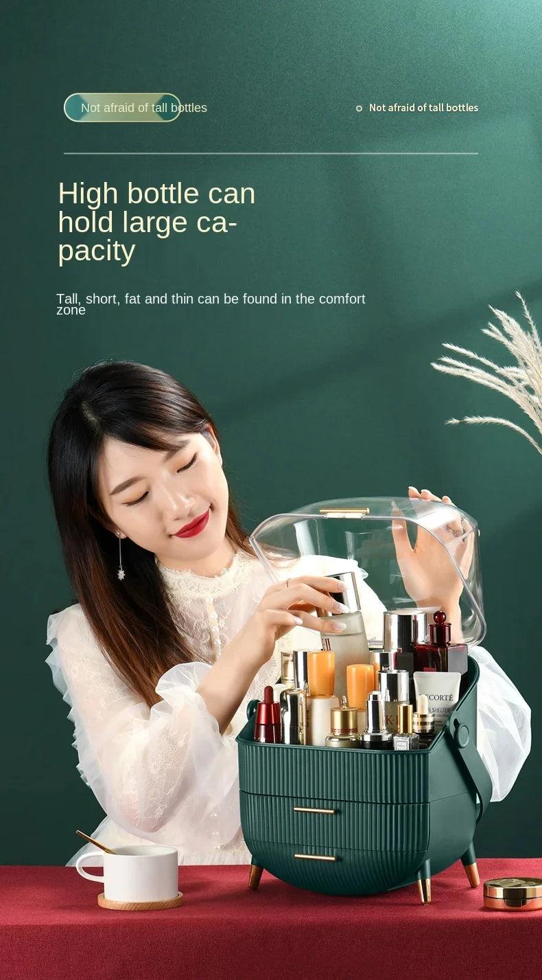 3-Layer Makeup Organizer for Efficient Desktop Storage and Display - Clarify.pk