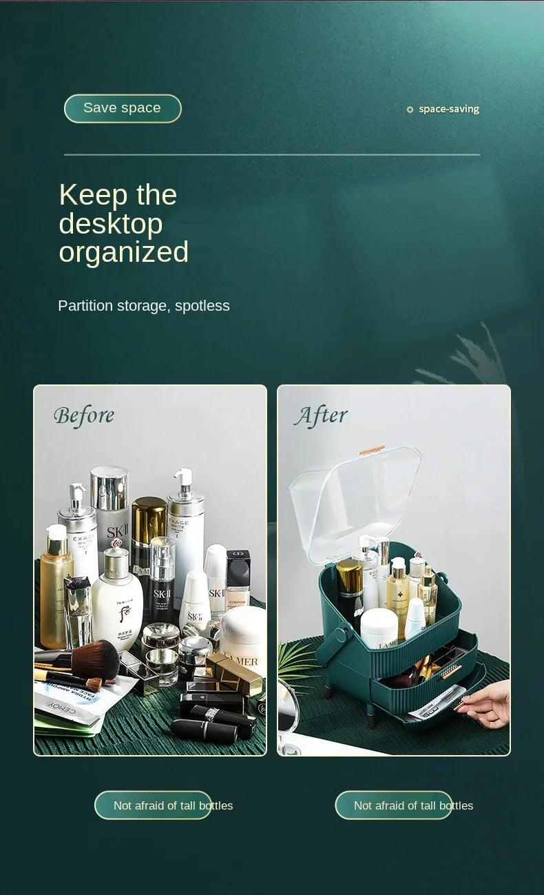 3-Layer Makeup Organizer for Efficient Desktop Storage and Display - Clarify.pk