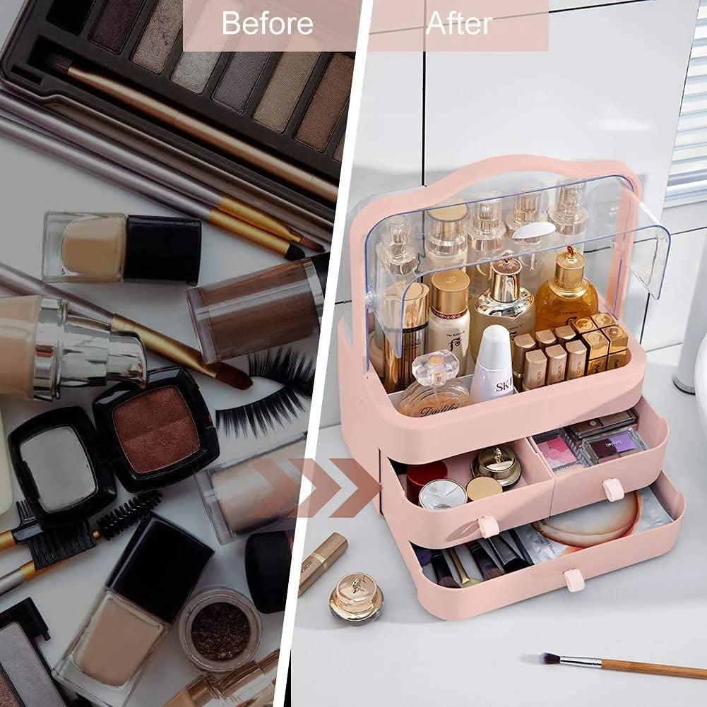 Cosmetic Organizer with Drawers: 3-Drawer Makeup Storage Solution