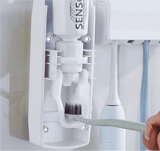 Toothpaste Dispenser Holder: Convenient Toothpaste Dispenser with Holder - Clarify.pk