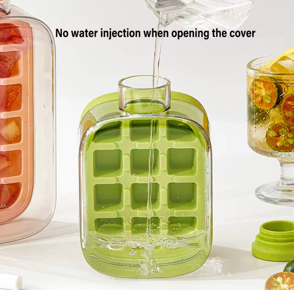 Silicone Ice Cube Tray with Straw - Leakproof
