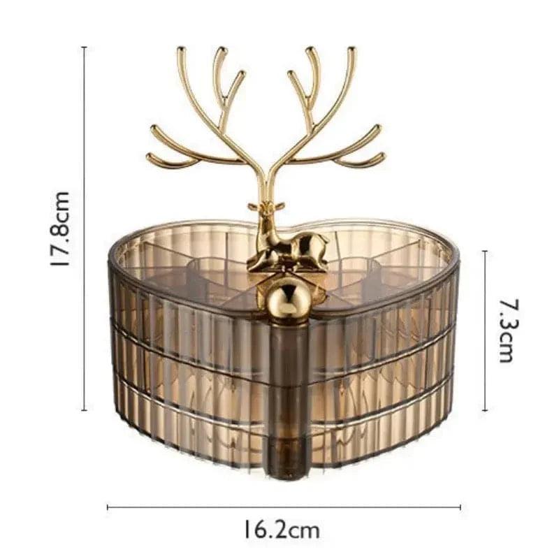 3 Layer Acrylic Deer Jewelry Organizer for Elegant Storage Solutions - Clarify.pk
