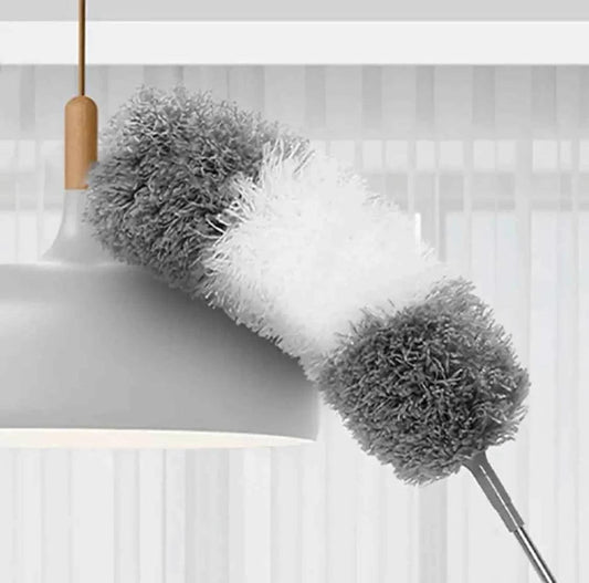 Extendable Feather Duster Brush with Extra Long Pole Bendable Head Long Handle Dusters for Cleaning Ceiling Fan High Ceiling And Furniture.