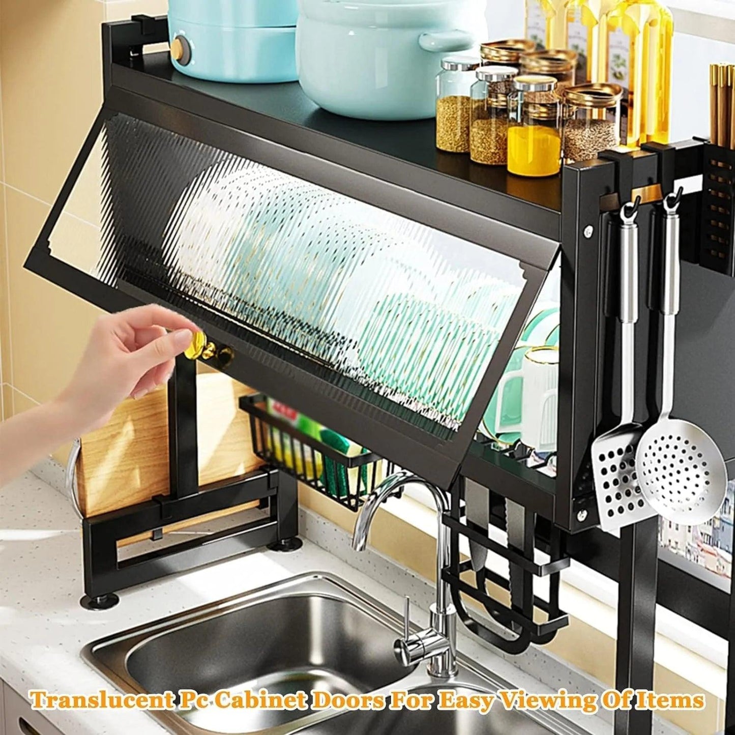 Over The Sink Rack for Kitchen Organization and Storage - Clarify.pk