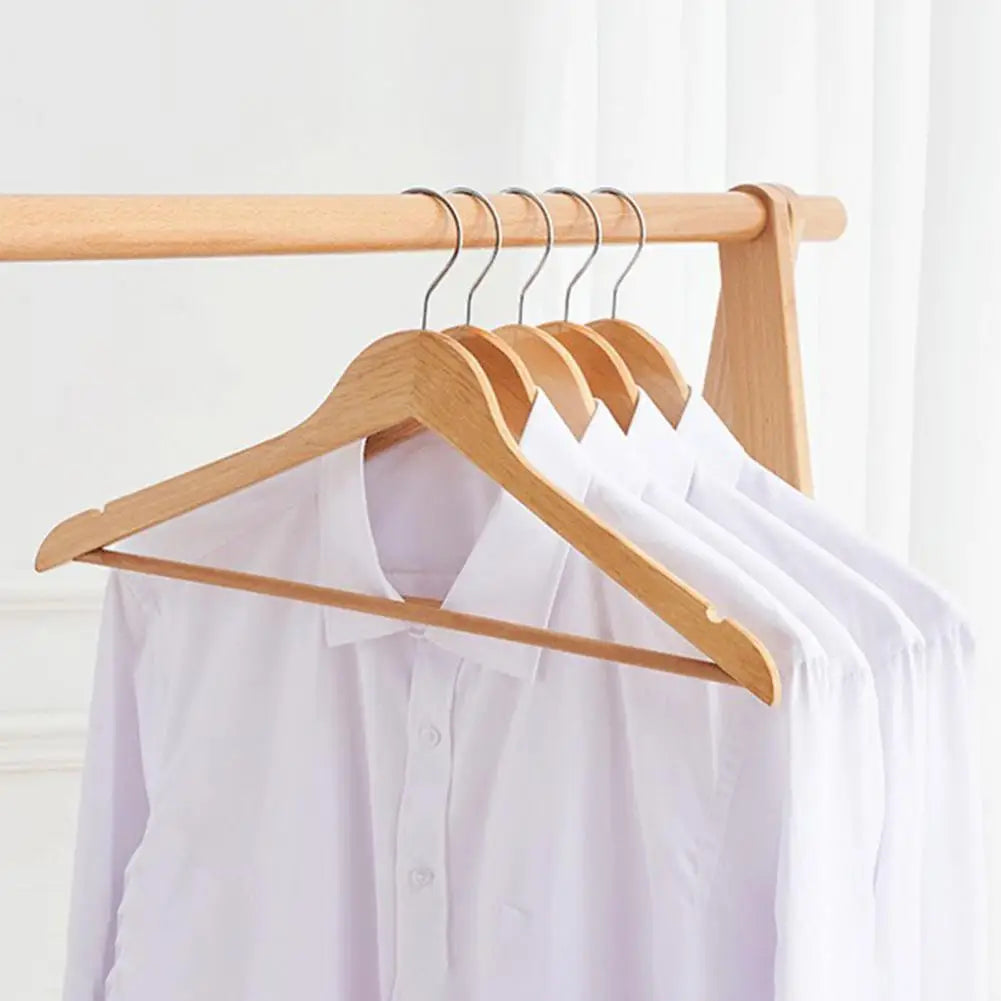 Sturdy Wooden Hangers Reusable Coat Hangers High Durability Clothing Coat Hanger Rack Accessories Good Load-bearing