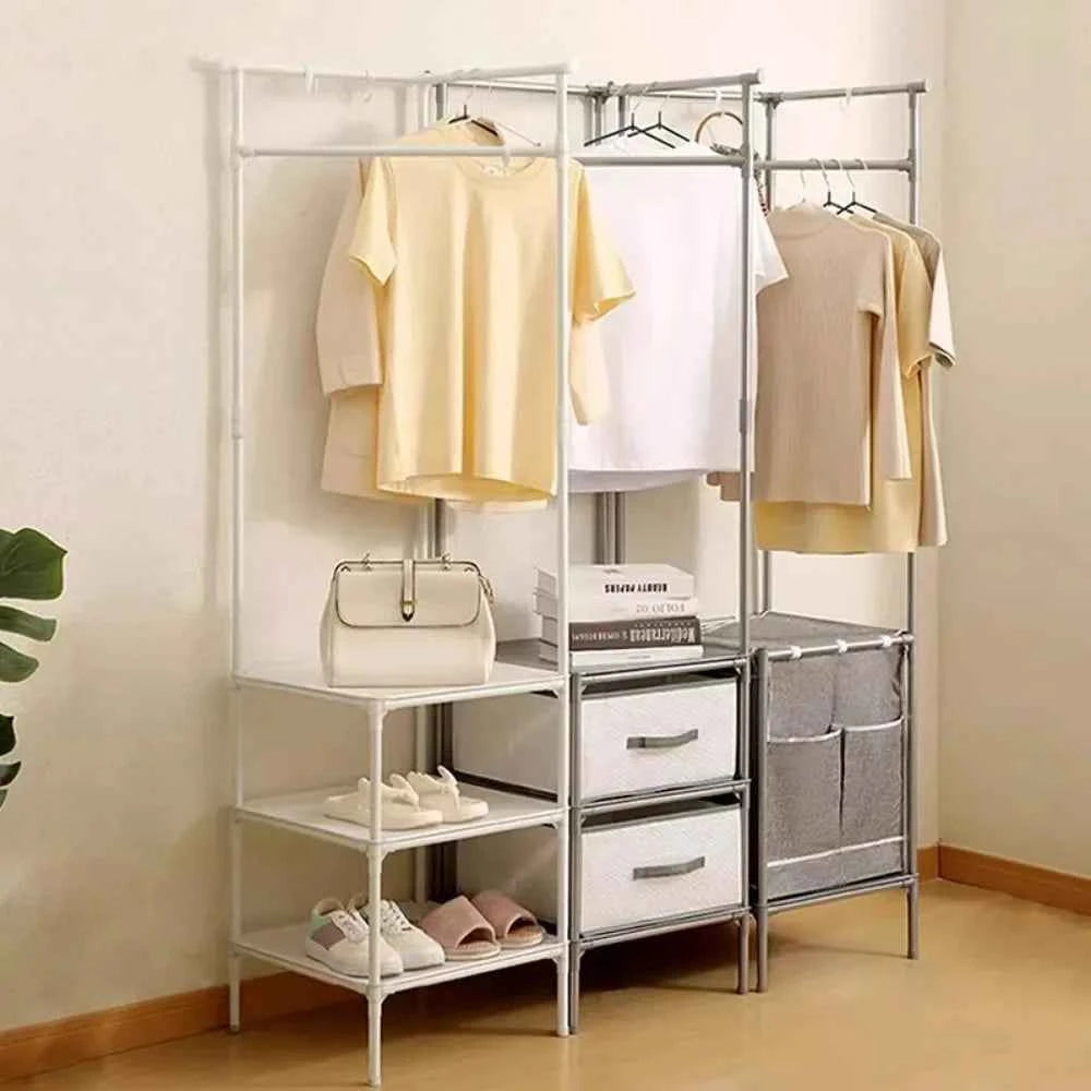 Bedrooms Corner Clothes Rack Multi-Layer Nightstand Clothes Coat Racks Simple Household Bedroom Floor Standing Hangers Shelve