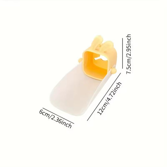 1pc Faucet extender cartoon bathroom kitchen silicone hand washing tool rabbit children splash proof