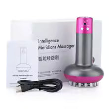 Electric Meridian Brush Gua Sha Body Massager Vibrate Microcurrent Hot Compress Scraping Lymphatic Drainage Machine Fat Burner