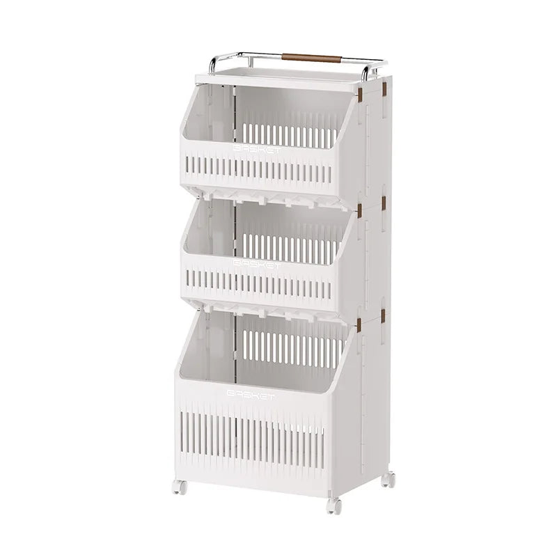 Dirty clothes basket Bathroom Multi-layer rack Clothes storage basket with wheels Bathroom Household dirty clothes basket