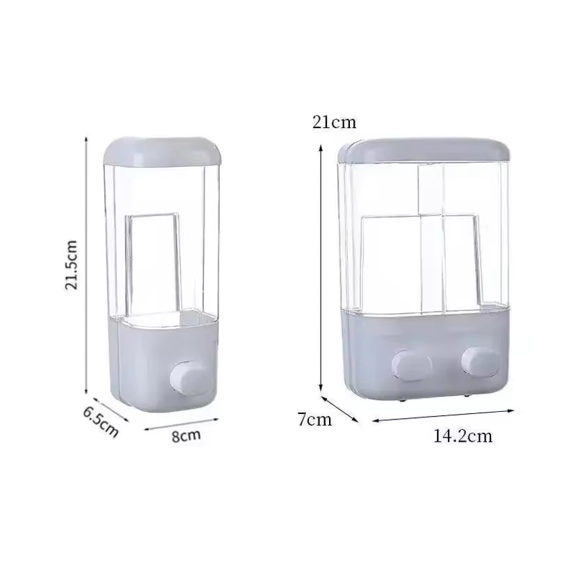 1 Pcs Wall Mounted Soap Dispenser Manual Press 500/1000ML Capacity Suitable For Shampoo Used Bottle Bathroom Liquid