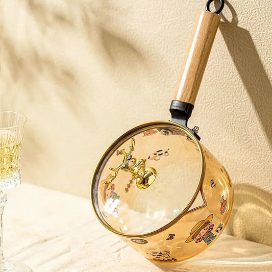 Thermal Power Furnace Heating Milk Pot High Boron Silicon High-temperature Resistant Glass Bowl Household Cooking Pot ZD559