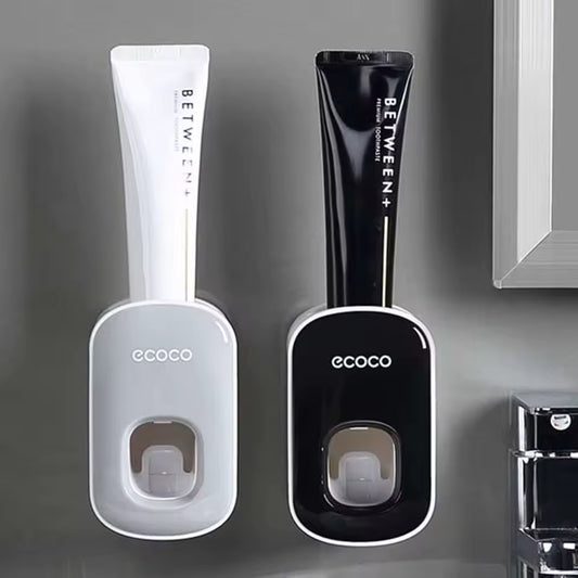 No-punch Lazy Wall Mount Useful Automatic Toothbrush Holder Toothpaste Squeezer Bathroom Accessories Toothpaste Dispenser