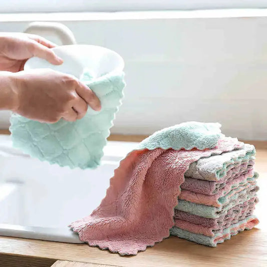 5/50PCS Super Absorbent Microfiber Kitchen Dish Cloth High-efficiency Tableware Household Cleaning Towel Kitchen Tools Gadgets