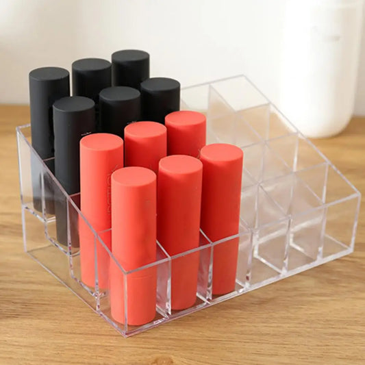 Sturdy Transparent No Burr Clear Cosmetic Makeup Organizer Holder Anti-deform Lipstick Holder Makeup Accessories