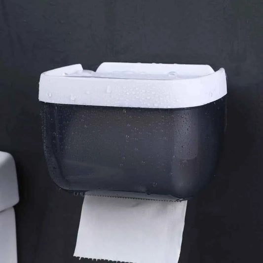 Waterproof Wall Mount Toilet Paper Holder Shelf Toilet Roll Paper Tube Storage Rack Storage Box Tray Rack Bathroom Supplies