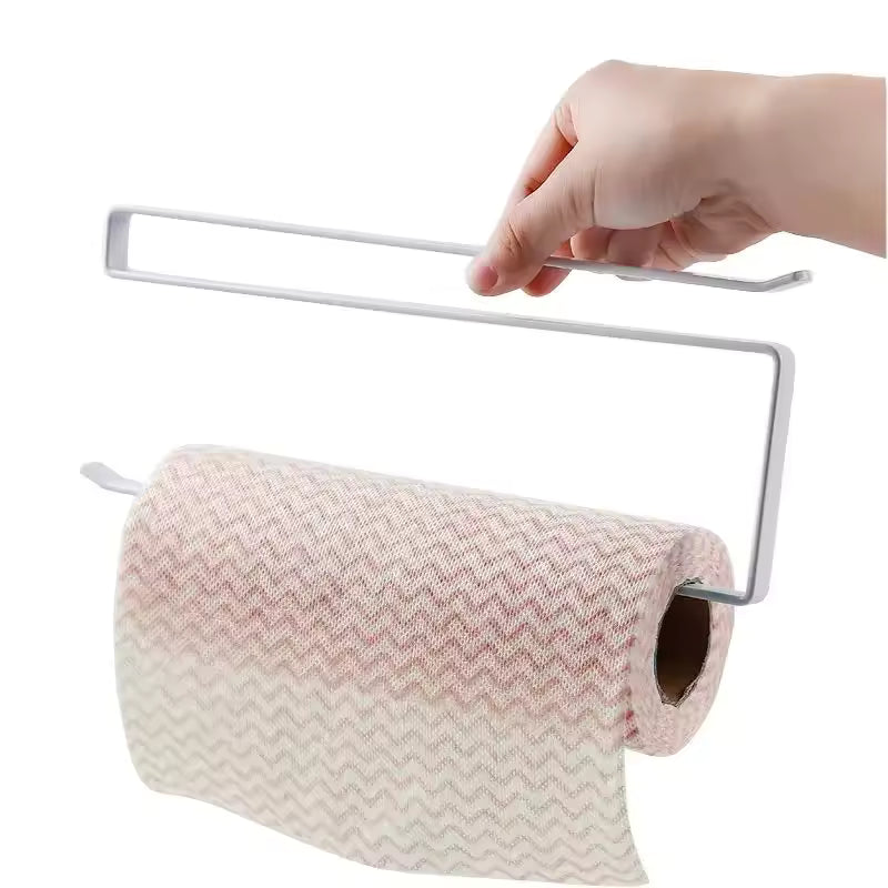 Wall Mounted Paper Roll Holde Bathroom Closet Storage Rack Home Tissue Towel Rack Wall Hanging Shelf Kitchen Organizer