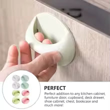 8pcs Adhesive Door Knobs Punch-Free Cupboard Pull Handles Sticky Wardrobe Handles For Drawer Cabinet Durable Easy