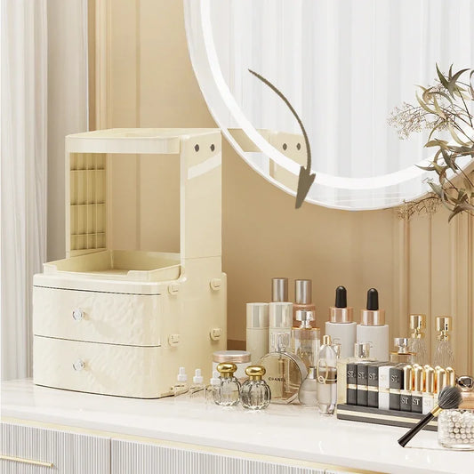 Cosmetics Storage Box, Dressing Table Storage Shelf, Thickened Material, Lipstick Mask, Multifunctional Cosmetics Storage Box