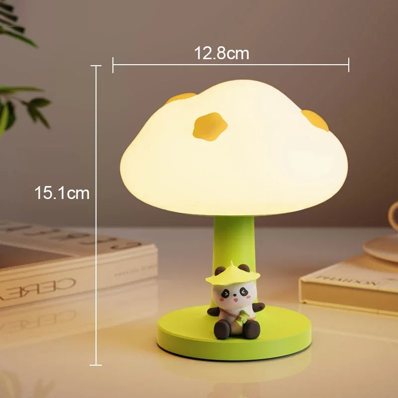 Night Light Rechargeable Panda Cloud USB Touch Sensor Anime Room Decor Bedside Lamp Dimmable Nursing for kids Cute Gift Lighting
