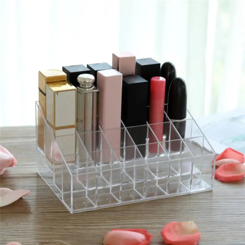 Sturdy Transparent No Burr Clear Cosmetic Makeup Organizer Holder Anti-deform Lipstick Holder Makeup Accessories