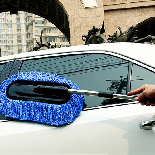 Car Body Cleaning Removable Car Wash Brush Telescopic Flat Wax Brush Wax Mop Cleaning Brush Car Duster Dust Brush