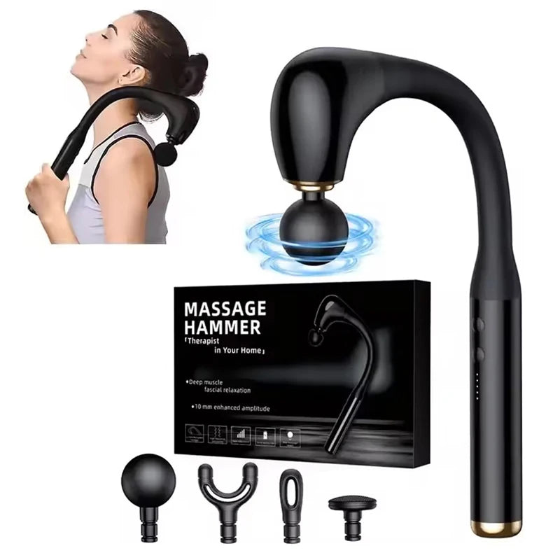 2025 Smart Fascia Gun Electric Massager 5 Gear Hammer Rechargeable Fascia Gun Home Handheld Hammer Back Artifact Body Massager