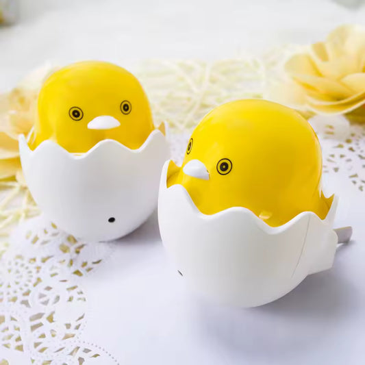 Creative In Line Plug Night Lamp For Children Cracked Chicken Decoration Bedroom LED Lamp Convenient Lustre With Light Induction