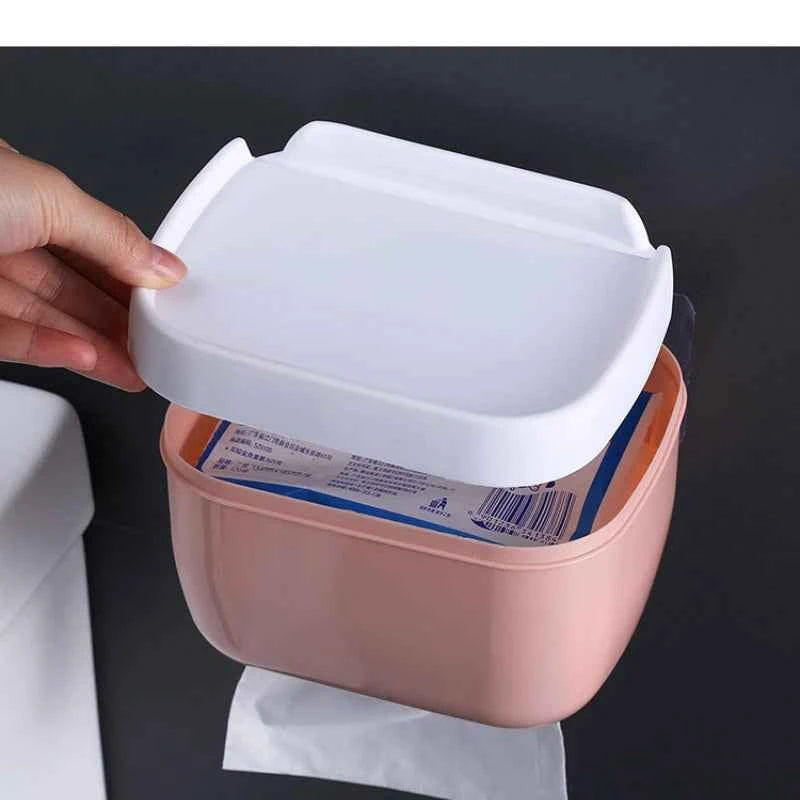 Waterproof Wall Mount Toilet Paper Holder Shelf Toilet Roll Paper Tube Storage Rack Storage Box Tray Rack Bathroom Supplies