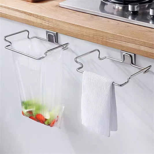 1PC Kitchen Trash Rack Closet Stand kitchen Accessories Cabinet Door Garbage Storage Holder Garbage Bags Holder