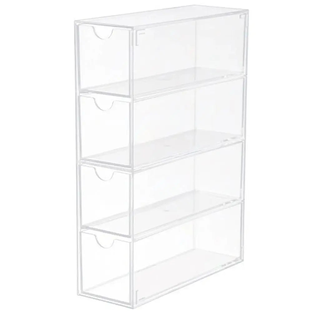 Multifunctional Acrylic Glasses Case Transparent Dustproof Storage Box Creative Drawer Style Desktop Organizer Cosmetic