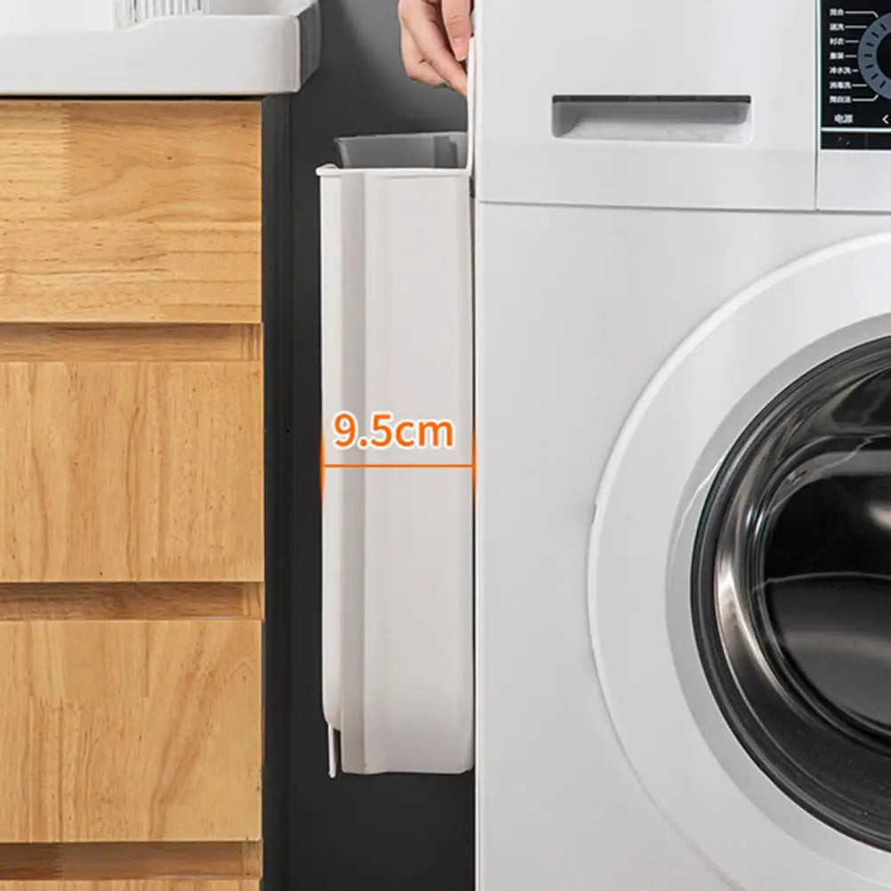 Laundry Basket Hanging Ring Hamper Punch Free Wall Hanging Washing Clothes Organizer Bathroom Laundry Holder Laundry Storage Box
