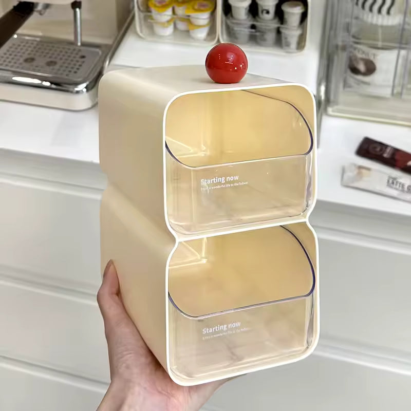 Creative Minimalist Style Storage Box With Drawers Desktop Lipstick Miscellaneous Items Sorting Box Cosmetics Storage Box Gift