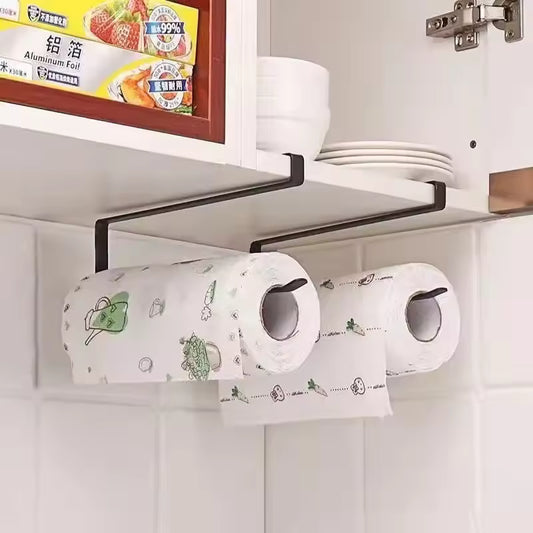 Wall Mounted Paper Roll Holde Bathroom Closet Storage Rack Home Tissue Towel Rack Wall Hanging Shelf Kitchen Organizer