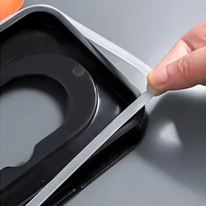 Clarify.pk wet wipes dispenser with lid being opened to reveal adhesive seal for tissue case