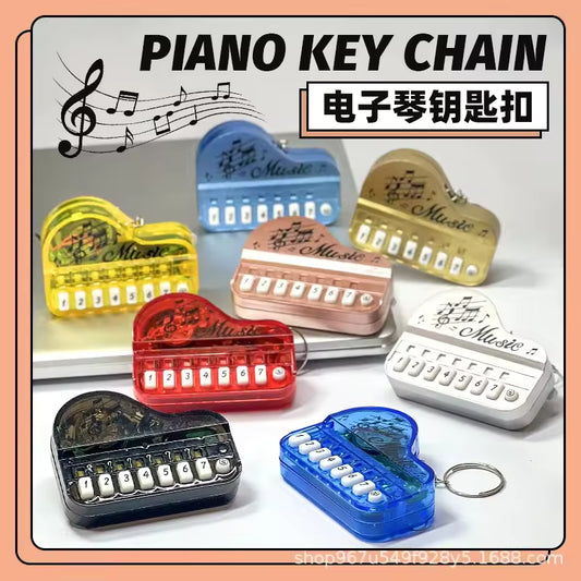 Mini Piano Electronic Organ Key Chain Can Be Played Luminous High Appearance Level Toy Bag Car Key Pendant Exquisite Gift