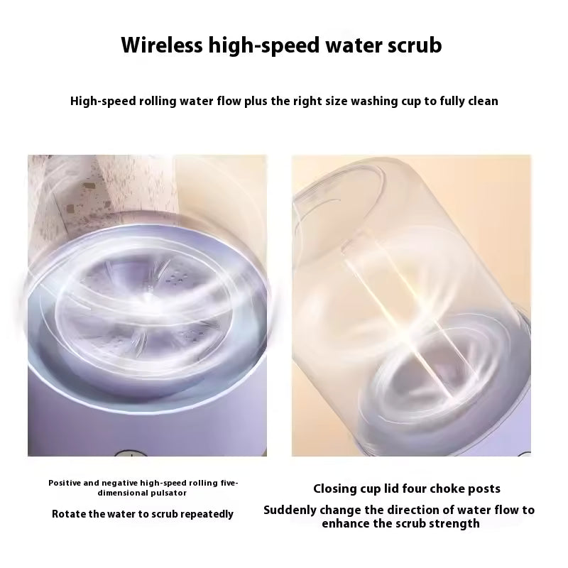 Mini Charging Washing Machine for Underwear and Socks Portable Wireless Small Student Dormitory Travel Washing Machine