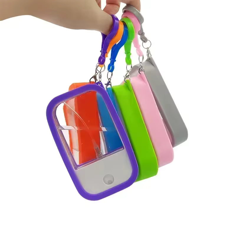 CNKESS 38ml Spray Small Sanitizing Spray Scented Vegan Hand Sanitizer with Keychain Perfume Alcohol Water Spray Bottle Travel
